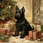 Christmas Scottie Dog