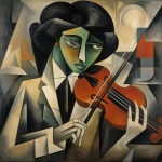 Picasso Musician On Violin