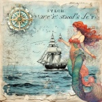 Vintage Mermaid Nautical
