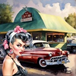 1950 Pin-Up Girl Poster