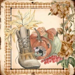 Autumn Mouse In Pumpkin Poster