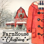 Farmhouse Christmas Illustration