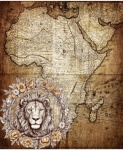 Map Of Africa With Lion