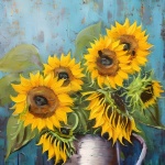 Still Life Sunflower Painting
