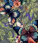 Floral Butterfly Heart Illustration