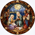 Christmas Nativity Stained Glass