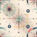 Colorful Compass Pattern