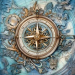 Vintage Nautical Compass