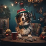 Funny Christmas Dog