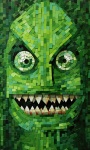 Green Mosaic Monster Face