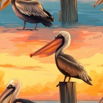 Pelican Seamless Pattern