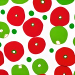 Abstract Red Green Fruit