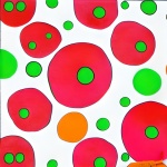 Abstract Red Circles And Green Dots