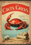 Vintage Tin Seafood Advertisement