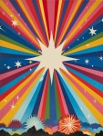 Hippie Retro Star Psycadelic Poster
