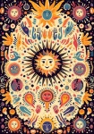 Hippie Boho Retro Sun Poster