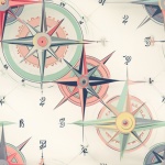 Seamless Nautical Compass Pattern