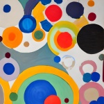 Colorful Retro Abstract Circles Art