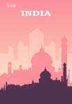 India Skyline Travel Poster