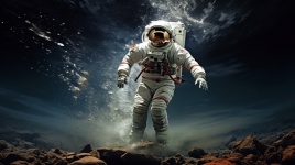 Male Astronaut Zero Gravity