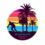 Miami Beach Sunset Poster