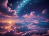 Milky Way Stars Sky Clouds