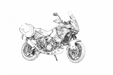 Engine, Motorcycle KTM 1090, Drawing