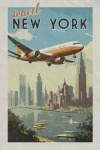 New York Retro Travel Poster