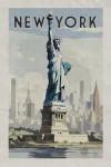 New York Retro Travel Poster