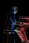 Piano, Pianist, Drawing, Colored