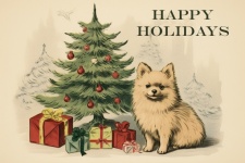 Pomeranian Holiday Greeting