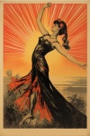 Poster Vintage Woman Dance