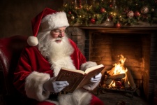 Santa Claus Reading Book
