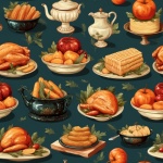 Seamless Thanksgiving Pattern Food