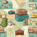 Seamless Travel Objects Background