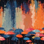Seamless Umbrella Pattern Art