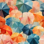 Seamless Umbrella Pattern Art