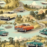 Vintage Automobiles Seamless