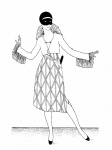 Vintage Fashion Sketch 1914