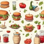 Vintage Food Seamless Pattern