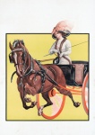 Vintage Woman Horse Illustration