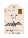 Vintage Halloween Bat Label