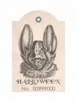 Vintage Halloween Bat Label