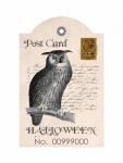 Vintage Halloween Owl Label