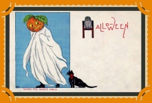 Vintage Halloween Pumpkin Card