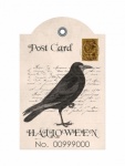 Vintage Halloween Raven Label