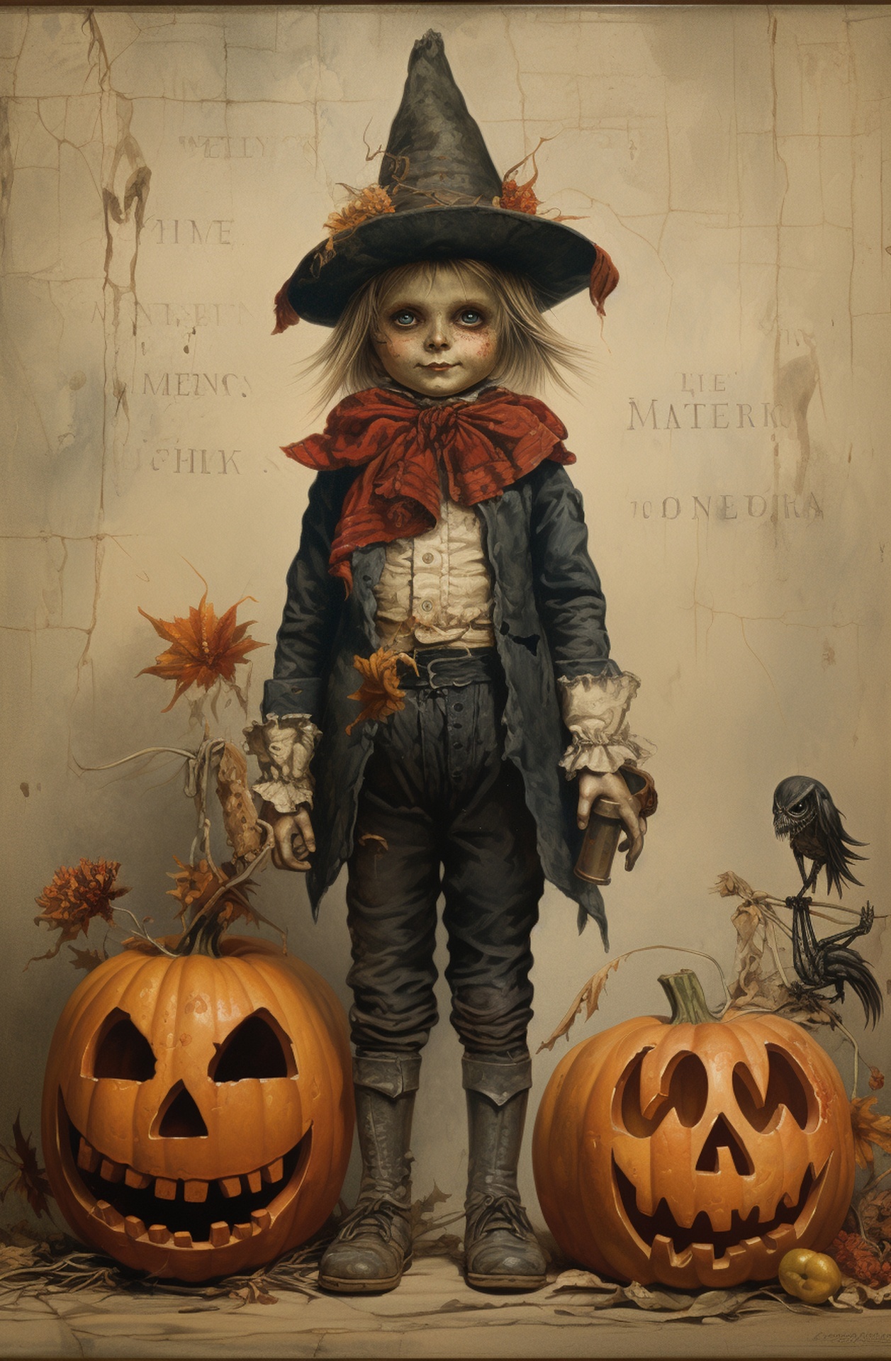 Boy Scarecrow Halloween Art Free Stock Photo - Public Domain Pictures