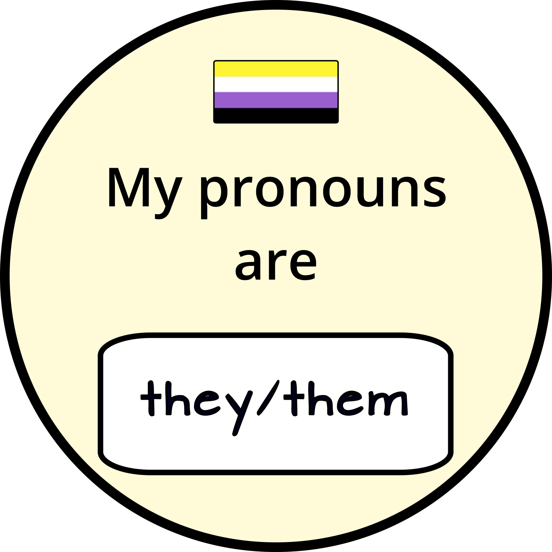 Non-binary Them They Pronouns