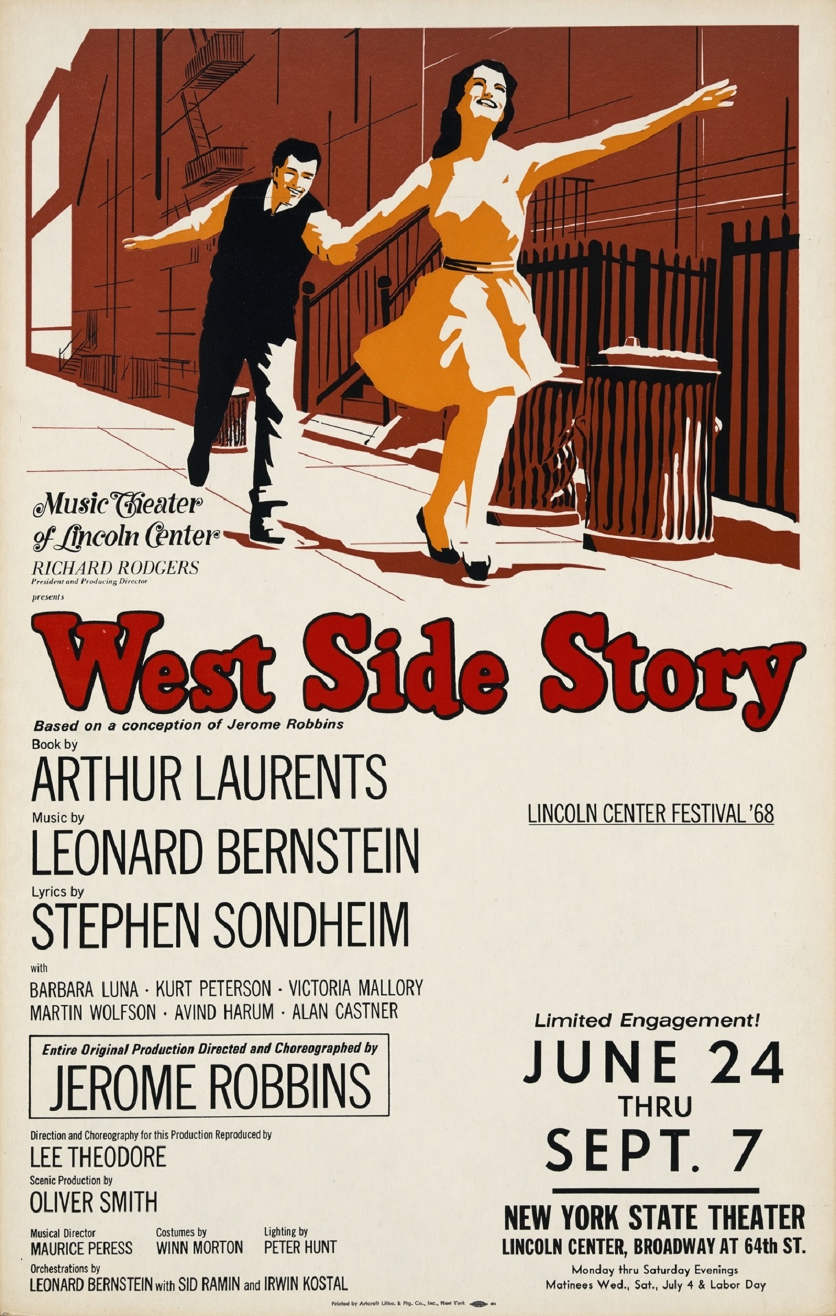 Vintage Poster for the Play West Side Story