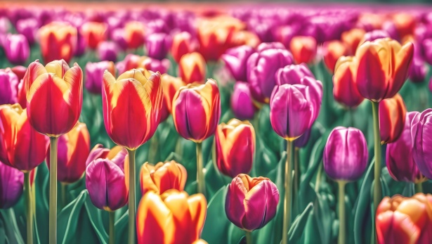 Tulips Field Flowers Blossoms Free Stock Photo - Public Domain Pictures